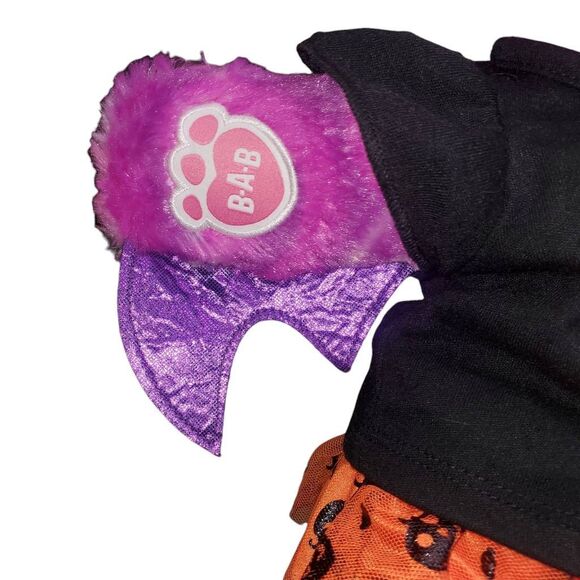 BAB Build A Bear Midnight Shimmer Bat Halloween Series Plush w/T-Shirt and Skirt - Picture 5 of 7